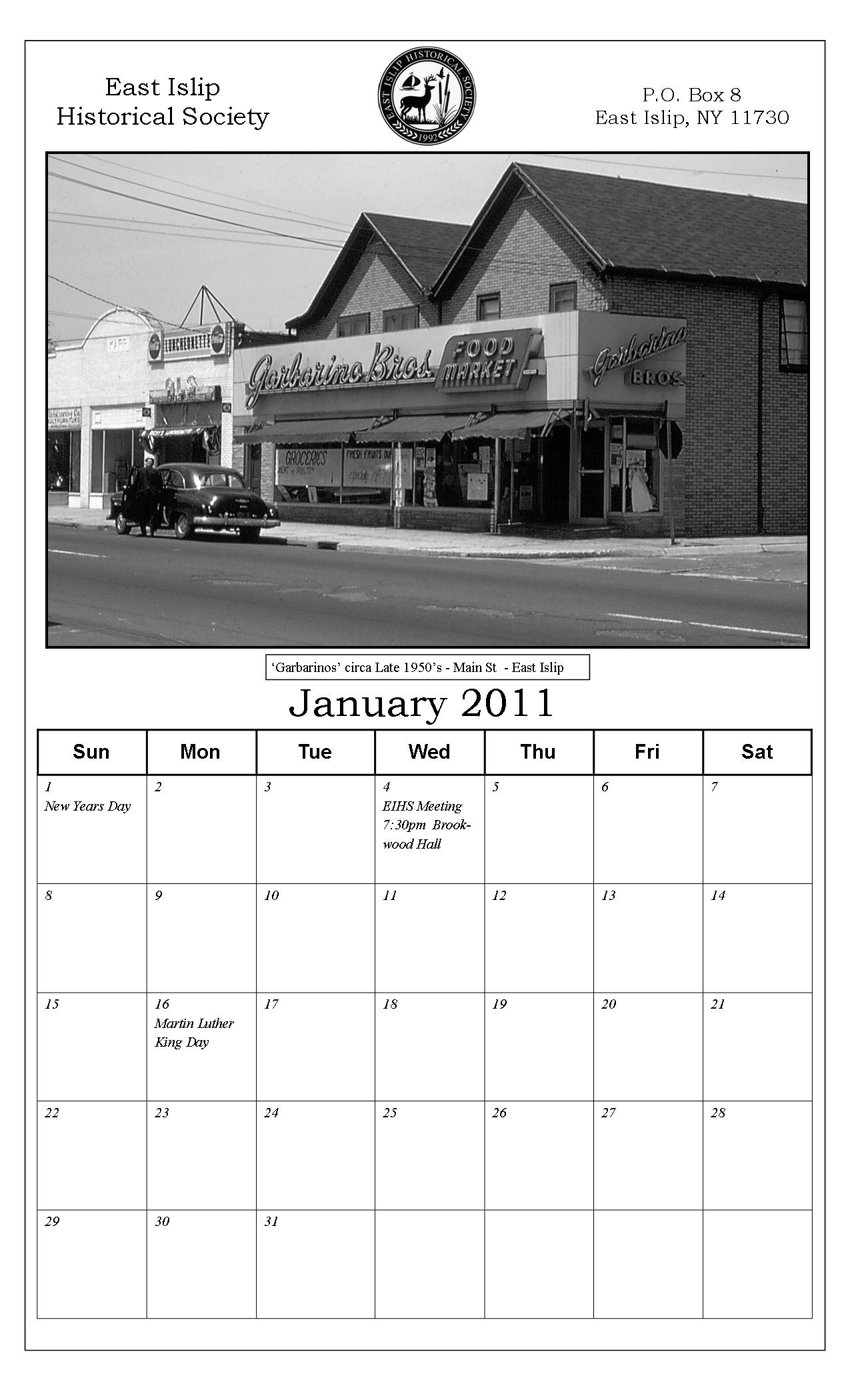 Islip Town Wrap Calendar 2025